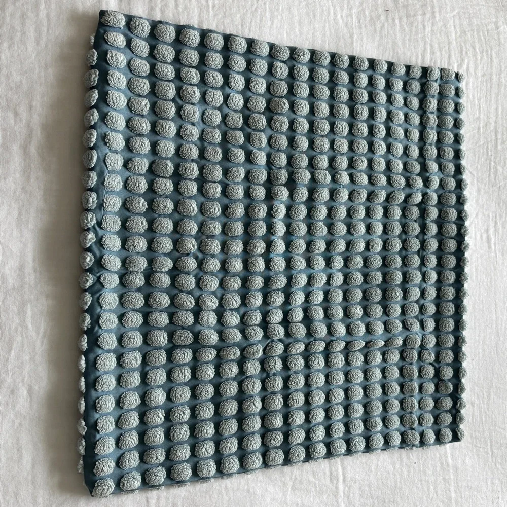 SVARTPOPPEL IKEA new BLUE pillow COVER Zips closed 19” square cottagecore NWOT